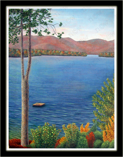 Fall Lake View Painting (Nicole Wolf)